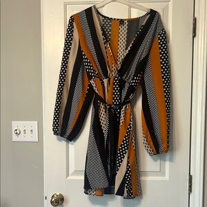 Shein size 2XL stripe & polka dot dress